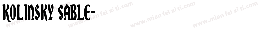 Kolinsky Sable字体转换